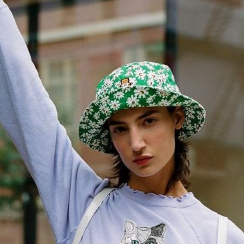 Teddy Fresh Floral Green Bucket Hat